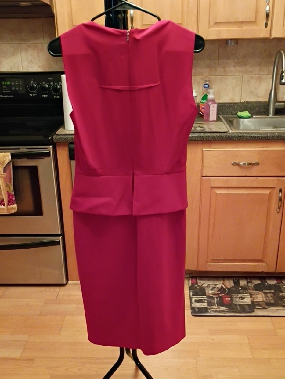 RACHEL Rachel Roy Fuchsia Sleeveless Midi Sheath Dress - Picture 7 of 13